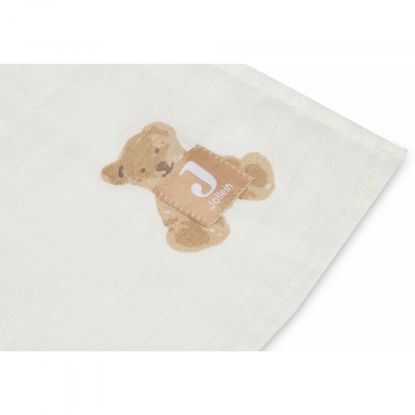 Lot de 2 langes gaze de coton 115 x 115 cm teddy bear Jollein