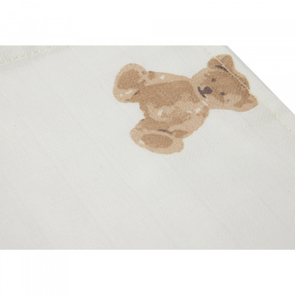 Lot de 3 langes en coton 31 x 31 cm teddy bear Jollein