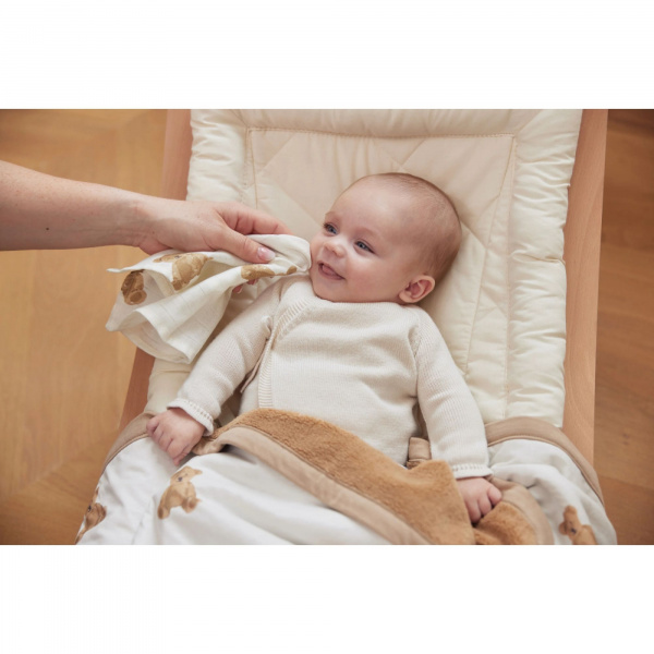 Lot de 3 langes en coton 31 x 31 cm teddy bear Jollein