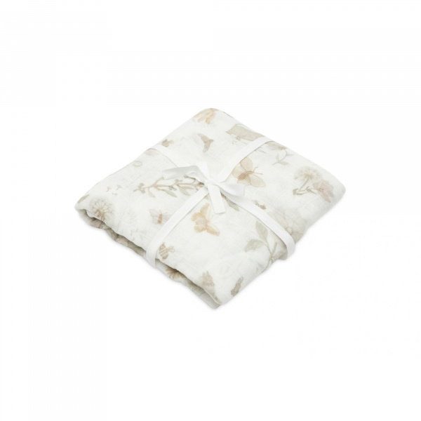 Lange gaze de coton large 115 x 115 cm dreamy mouse gots Jollein