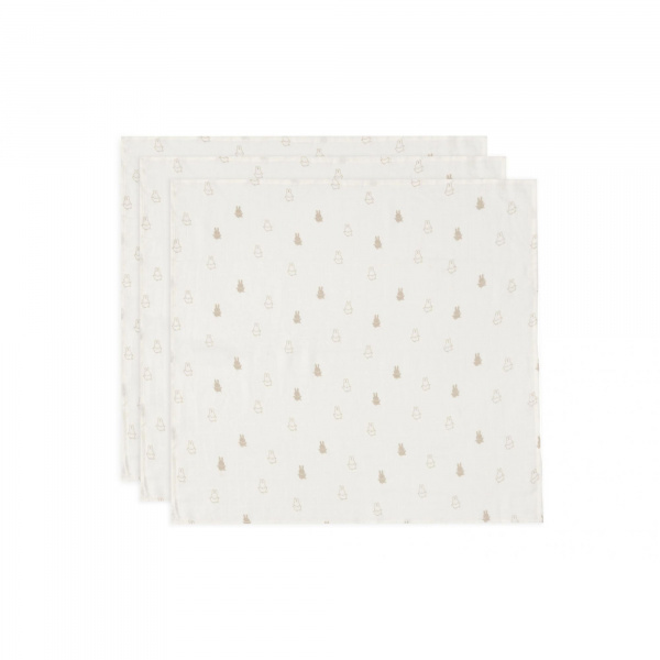 Lot de 3 langes gaze de coton 70 x 70 cm miffy silhouettes sea green Jollein