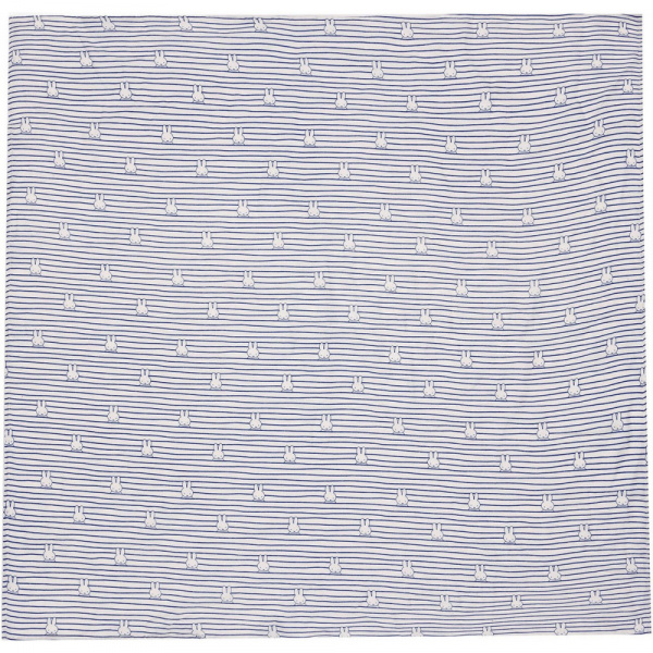 Lot de 2 langes gaze de coton 115x115 cm miffy stripe navy Jollein