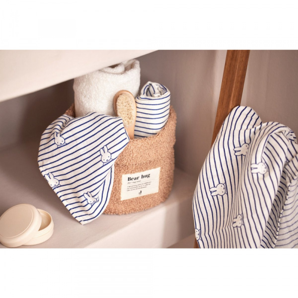 Lot de 2 langes gaze de coton 115x115 cm miffy stripe navy Jollein