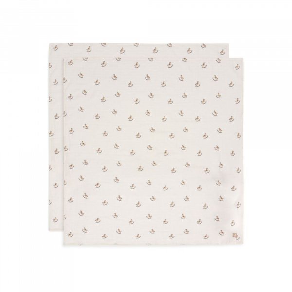 Lot de 2 langes gaze de coton 115 x 115 cm nostalgic ride Jollein