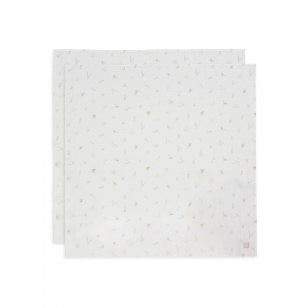 Lot de 2 langes gaze de coton 115 x 115 cm lovely birds Jollein