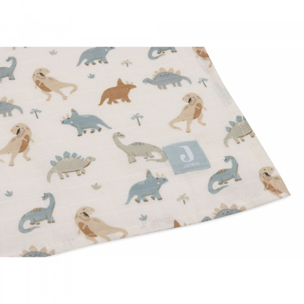 Lot de 2 langes gaze de coton 115 x 115 cm roarsome Jollein