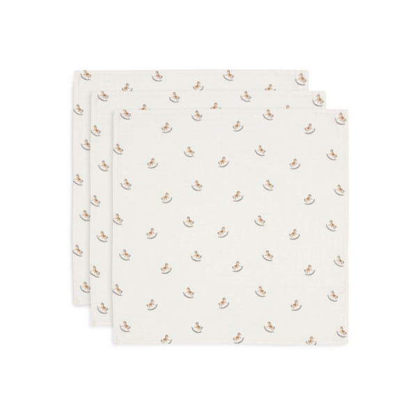 Lot de 3 langes gaze de coton 70 x 70 cm teddy bear Jollein