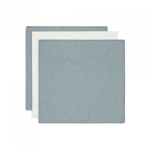 Lot de 3 langes gaze de coton 70 x 70 cm twinkling sea green Jollein