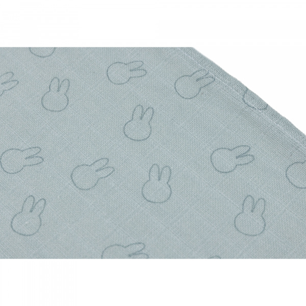 Lot de 3 langes gaze de coton 70 x 70 cm miffy silhouettes sea green Jollein