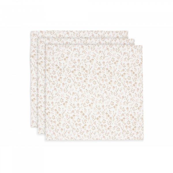 Lot de 3 langes gaze de coton 70 x 70 cm teddy bear Jollein