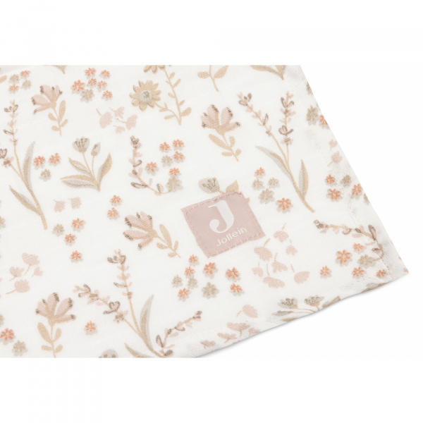 Lot de 2 langes gaze de coton 115 x 115 cm bloomy Jollein
