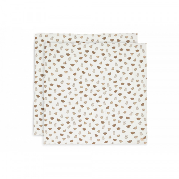 Lot de 2 langes gaze de coton 115x115 cm miffy and friends Jollein