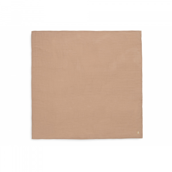 Lot de 2 langes gaze de coton 115 x 115 cm biscuit & ivoire Jollein