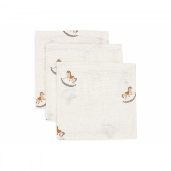 Lot de 3 langes en coton 31 x 31 cm nostalgic ride Jollein