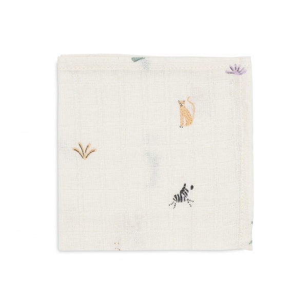 Lot de 3 langes en coton 31 x 31 cm jungle jambo Jollein