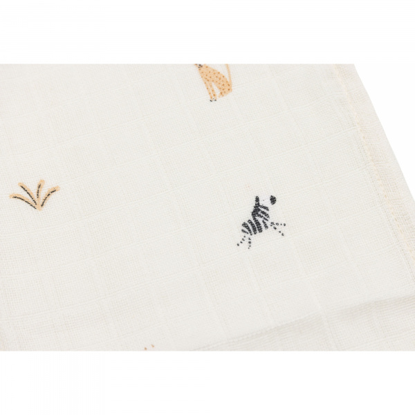 Lot de 3 langes en coton 31 x 31 cm jungle jambo Jollein