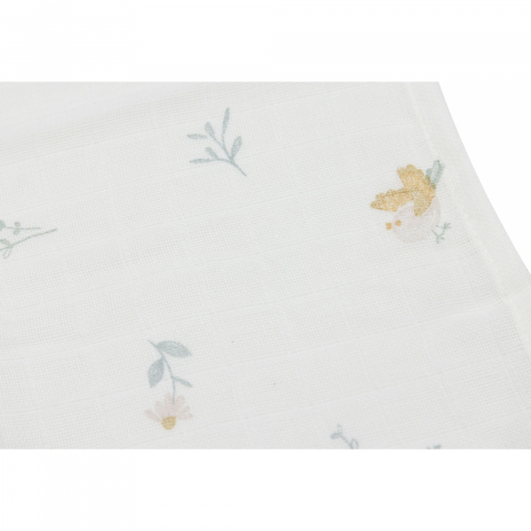 Lot de 3 langes en coton 31 x 31 cm lovely birds Jollein