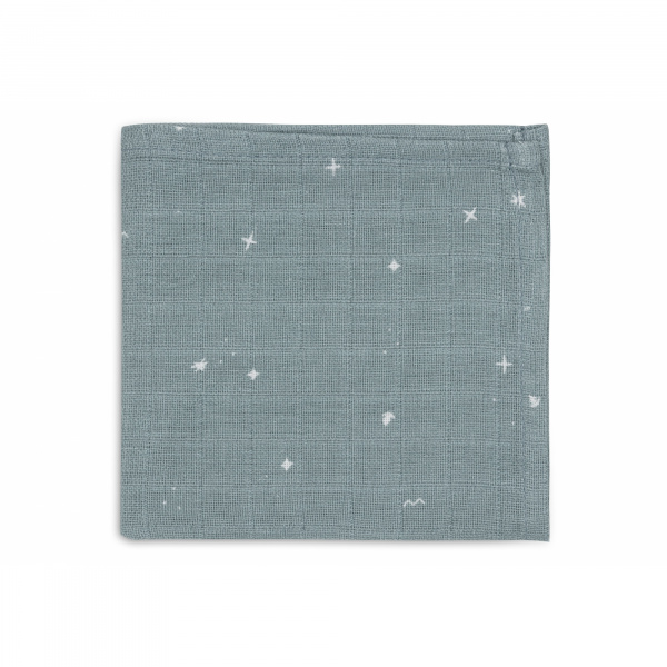 Lot de 3 langes en coton 31 x 31 cm twinkling sea green Jollein