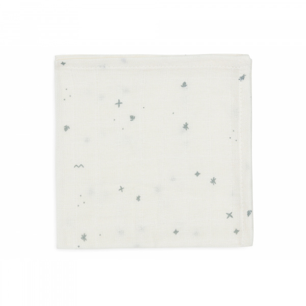 Lot de 3 langes en coton 31 x 31 cm twinkling sea green Jollein