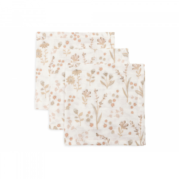 Lot de 3 langes en coton 31 x 31 cm bloomy Jollein