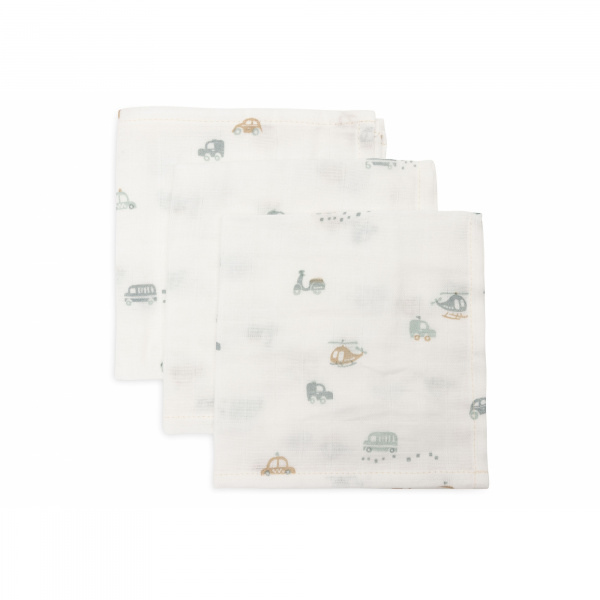 Lot de 3 langes en coton 31 x 31 cm on the go Jollein