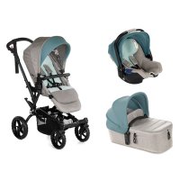 poussette double avec marche pied intégré