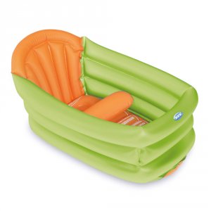 Baignoire gonflable 3 positions vert et orange Jane
