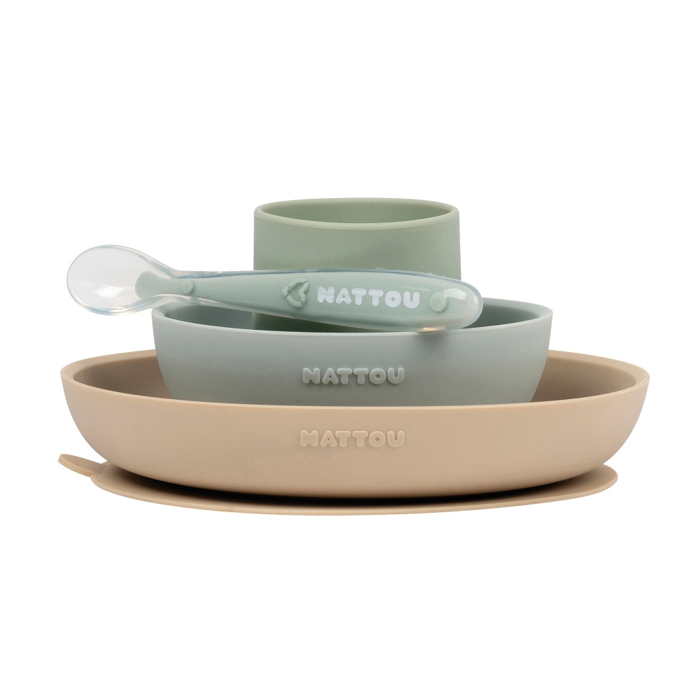 Coffret repas en silicone Gris