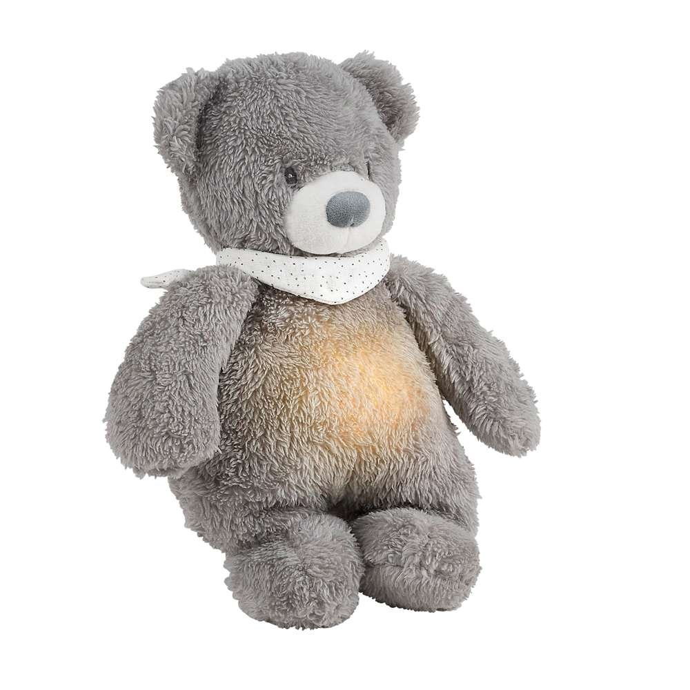 Sleepy veilleuse peluche ours gris - lapidou de Nattou sur allobébé