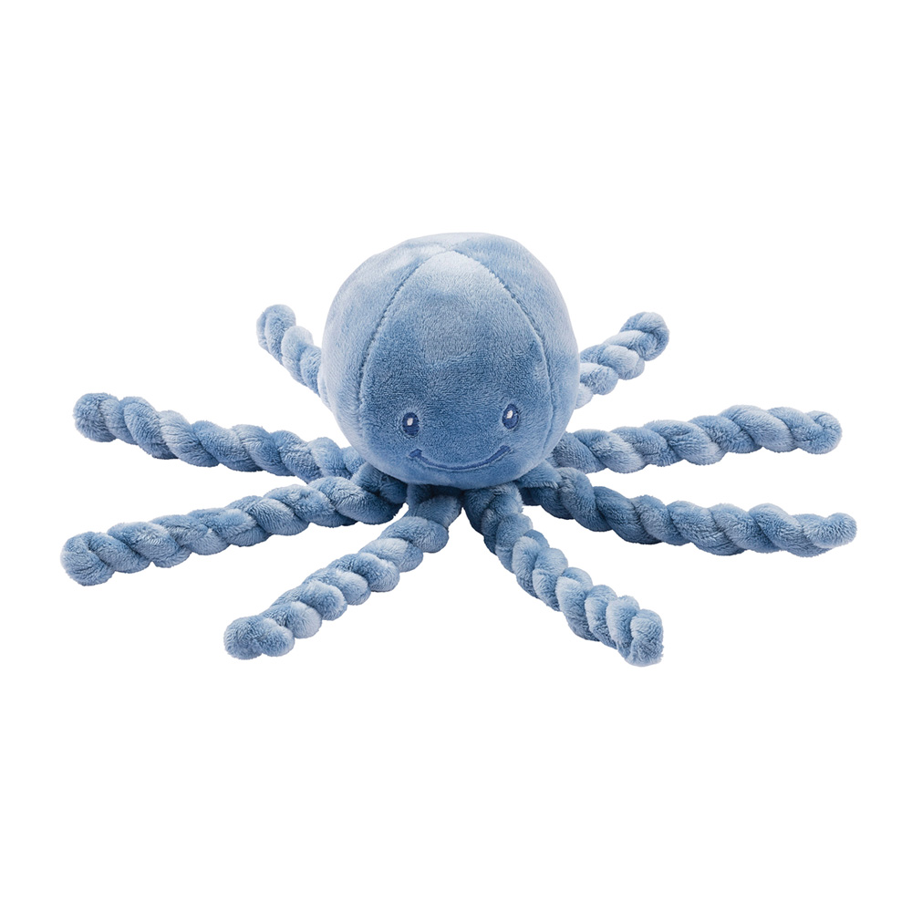 Peluche bébé pieuvre lapidou bleue de Nattou sur allobébé