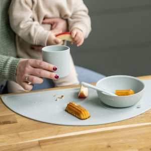 Coffret repas 4 pièces en silicone vert /etoile Nattou