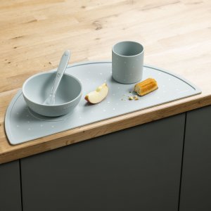 Coffret repas 4 pièces en silicone vert /etoile Nattou