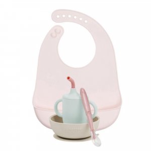 Coffret repas silicone rose Nattou