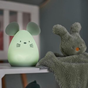 Veilleuse médium souris verte 12cm silicone Nattou