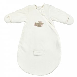 Gigoteuse hiver 0-6 mois manches fanfan velours blanc Nattou
