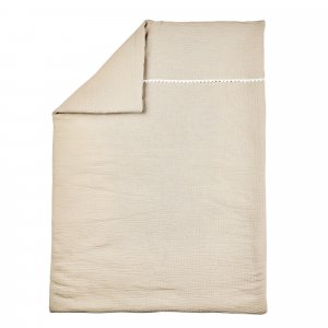 Couverture 75x100cm gaze de coton sable Nattou