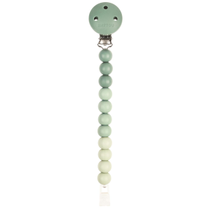Attache sucette en silicone vert Nattou