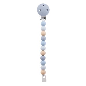 Attache tétine en silicone multicolore bleu Nattou