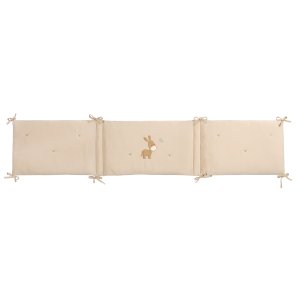 Tour de lit bébé réversible en velours loulou 180 cm sable Nattou