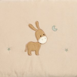 Tour de lit bébé réversible en velours loulou 180 cm sable Nattou