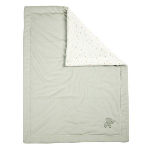Couverture /plaid 75x100cm velours/ gaze coton vert tilleul Nattou