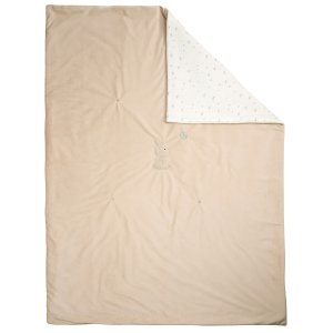 Couverture édredon réversible velours et gaze de coton loulou 100 x 135 cm Nattou