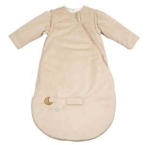Gigoteuse bébé manches amovibles velours loulou 70 cm sable Nattou
