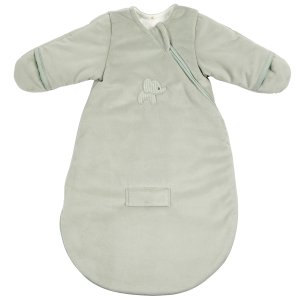 Gigoteuse mi saison manches 60cm velours vert tilleul Nattou