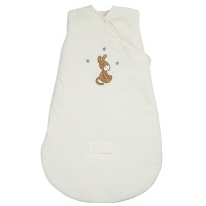 Gigoteuse mi saison 70cm sans manches velours ecru Nattou
