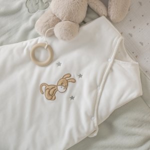 Gigoteuse mi saison 70cm sans manches velours ecru Nattou