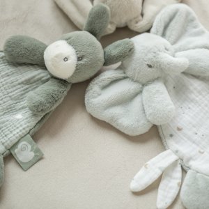 Mini doudou loulou âne vert fonce Nattou