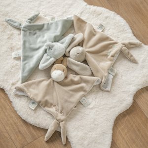 Doudou loulou elephant velours vert tilleul Nattou