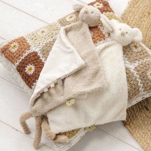 Maxi doudou lapin bouclette beige Nattou