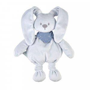Peluche lapidou avec bandana phosphorescente glow bleu pastel 36 cm Nattou